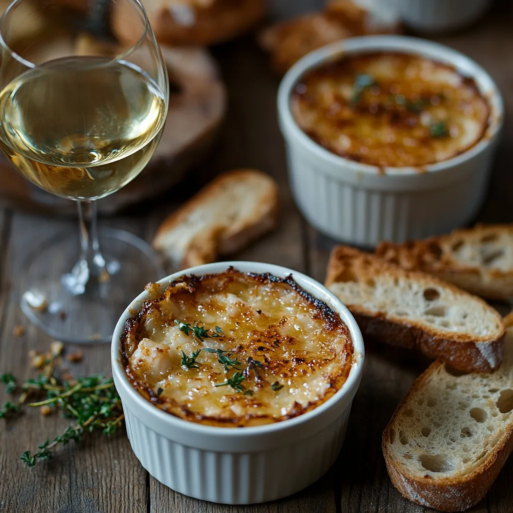 u8779999521_A_luxurious_Crab_Brle_served_in_elegant_ramekins__cb8eb0de-e7eb-4c1a-9ac7-97cdcb41eaec_2 A luxurious Crab Brûlée recipe served in elegant ramekins, combining rich crab meat with a creamy custard base and a perfectly caramelized sugar crust