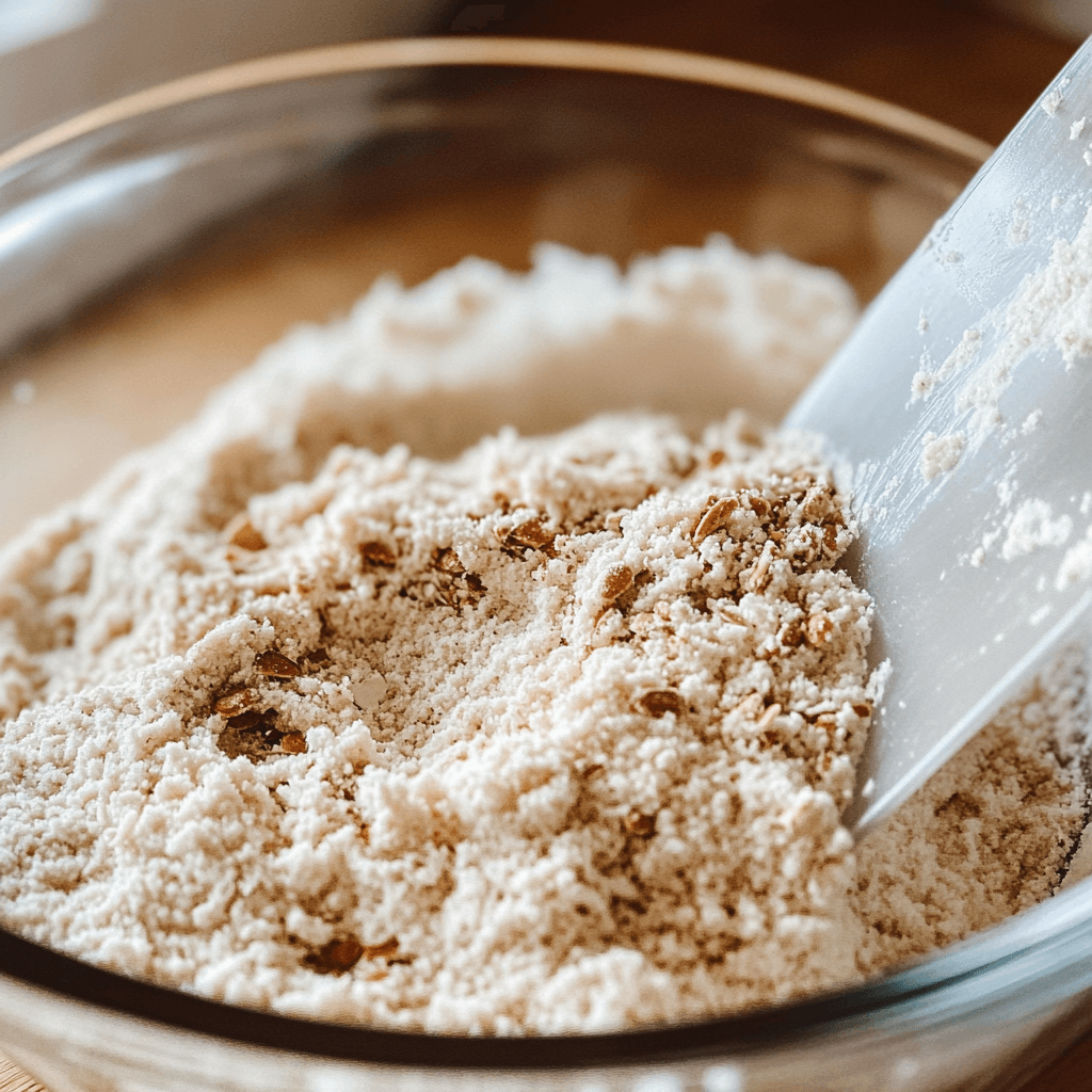 u8779999521_Close-up_of_mixing_keto_bread_batter_in_a_large_g_e2dd8762-353b-43b4-a673-35c3204a1439_1 Close-up of hands mixing gluten-free keto bread batter in a glass bowl, with visible texture and baking tools around.